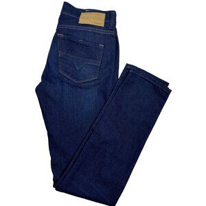 Diesel Women Hi-Vy Jeans Super Slim Straight 26x32 Cotton Blend Blue Zip Fly